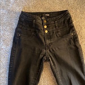 Black super high waisted skinny Jean